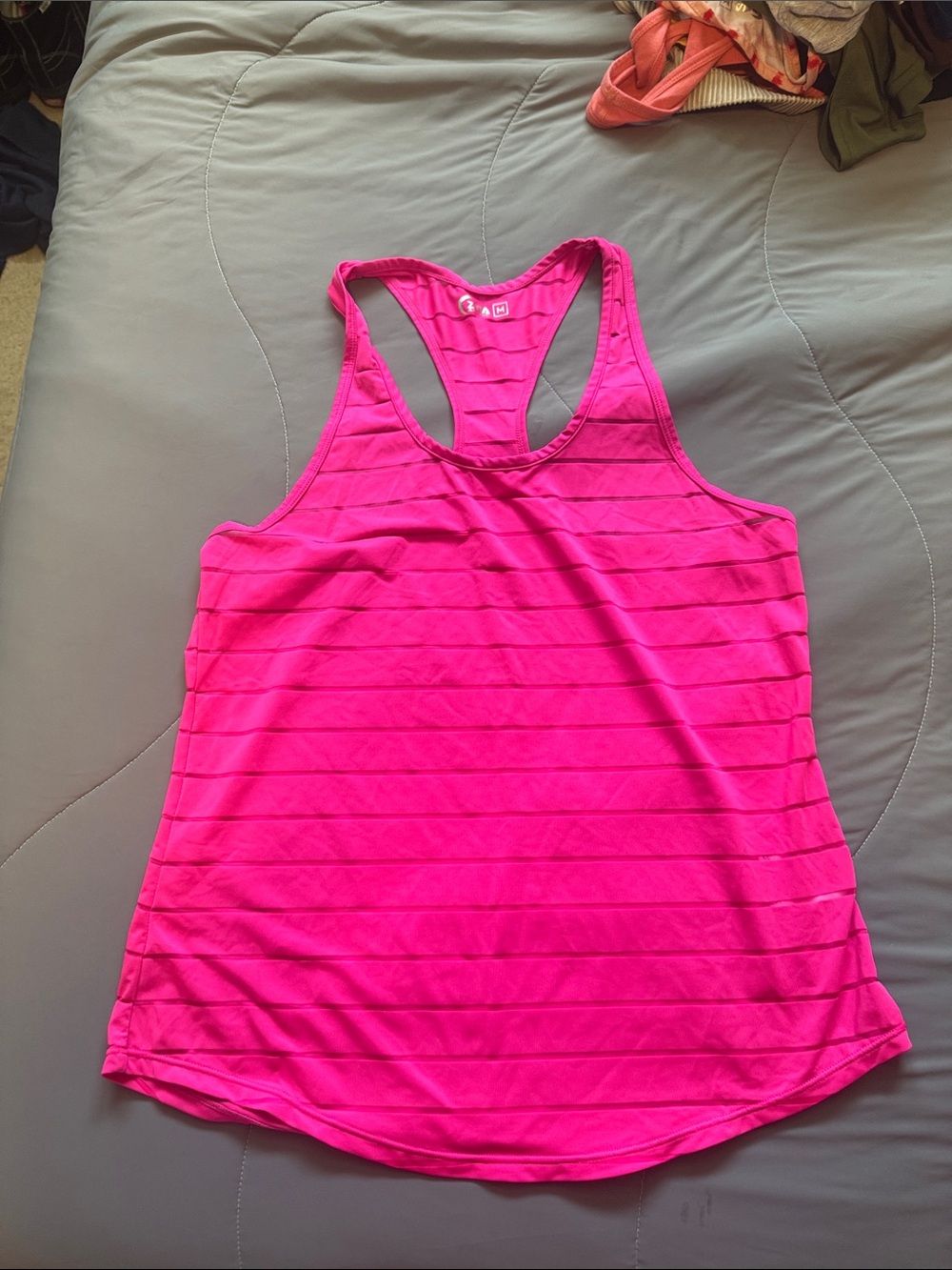 ZYIA Hot Pink Striped Racerback Tank